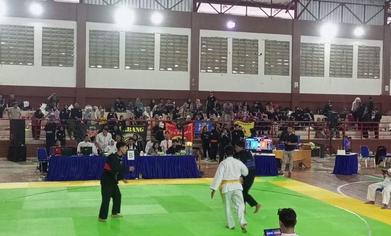 ADU LIHAI: Sejumlah pesilat muda sedang adu lihai dalam ajang kejuaraan silat Purwakarta Challenge