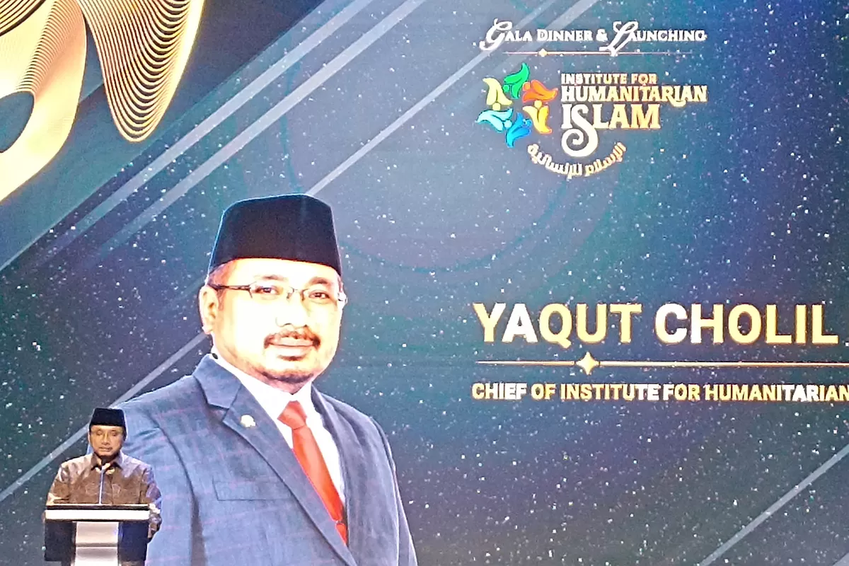 Yaqut Cholil Qoumas dalam peluncuran Institute for Humanitarian Islam di Jakarta pada Senin (4/11) malam.