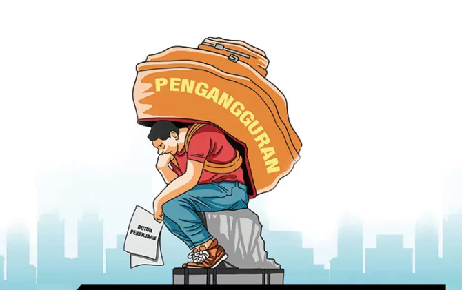 ILUSTRASI: Angka pengangguran di Indonesia tembus 7,35 Juta orang.