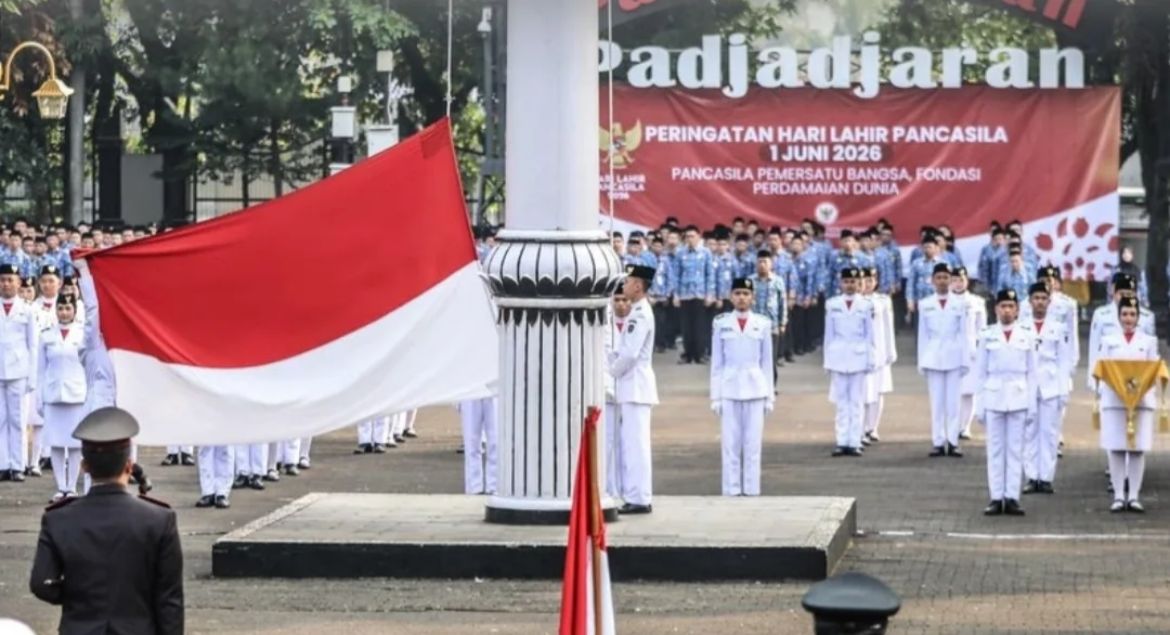 UPACARA: Upacara Peringatan Hari Lahir Pancasila Tahun 2026 di Halaman Taman Pasanggrahan Padjadjaran, Senin (1/6).