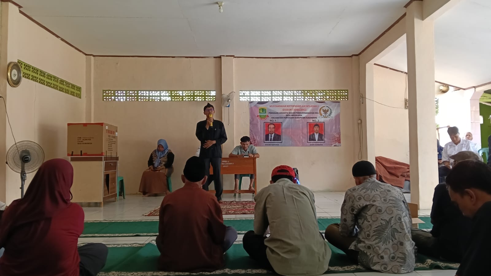 Acep Permana saat menyampaikan visi misi.